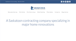 Desktop Screenshot of krawchukconstruction.com