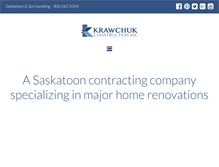 Tablet Screenshot of krawchukconstruction.com